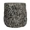 Hello Honey® 7" Gray Embossed Pattern Decorative Terra Cotta Planter